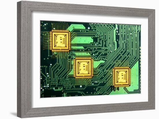 Microchip Sales, Conceptual Image-Victor De Schwanberg-Framed Photographic Print