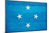 Micronesia Flag Design with Wood Patterning - Flags of the World Series-Philippe Hugonnard-Mounted Art Print