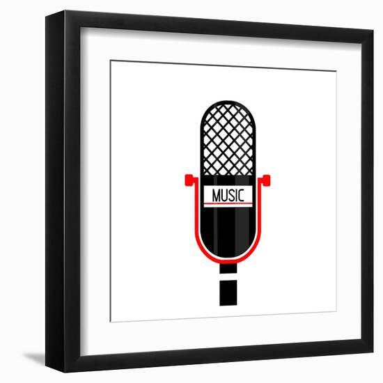 Microphone Music-Enrique Rodriguez Jr.-Framed Art Print