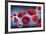 Microscopic View of Blood Cells with Virus-null-Framed Art Print