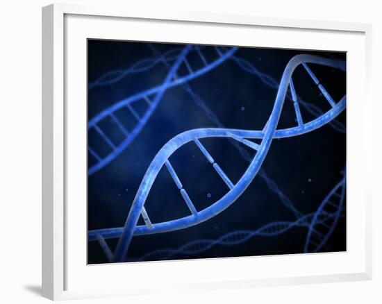 Microscopic View of DNA-Stocktrek Images-Framed Photographic Print