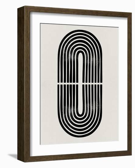 Mid Century Abstract Geometric I-Eline Isaksen-Framed Art Print