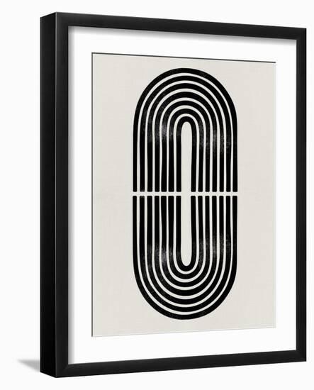 Mid Century Abstract Geometric I-Eline Isaksen-Framed Art Print