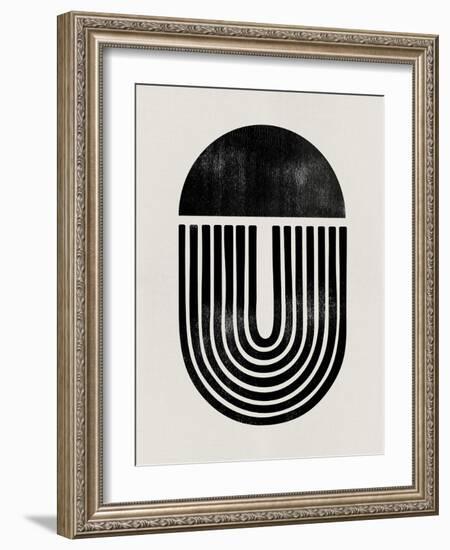 Mid Century Abstract Geometric II-Eline Isaksen-Framed Art Print