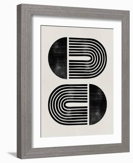 Mid Century Abstract Geometric III-Eline Isaksen-Framed Art Print