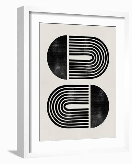 Mid Century Abstract Geometric III-Eline Isaksen-Framed Art Print