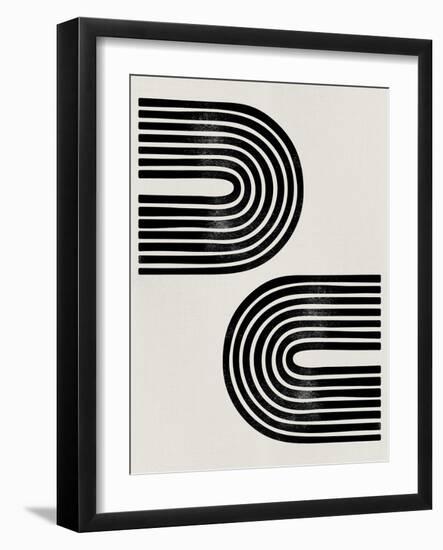 Mid Century Abstract Geometric-Eline Isaksen-Framed Art Print