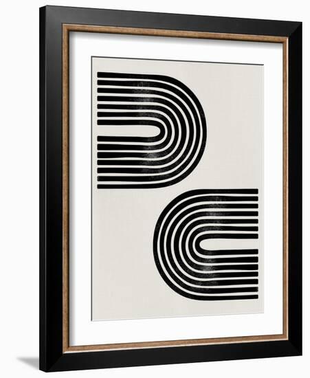 Mid Century Abstract Geometric-Eline Isaksen-Framed Art Print