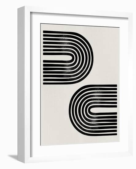 Mid Century Abstract Geometric-Eline Isaksen-Framed Art Print