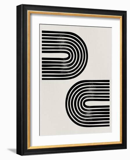 Mid Century Abstract Geometric-Eline Isaksen-Framed Art Print