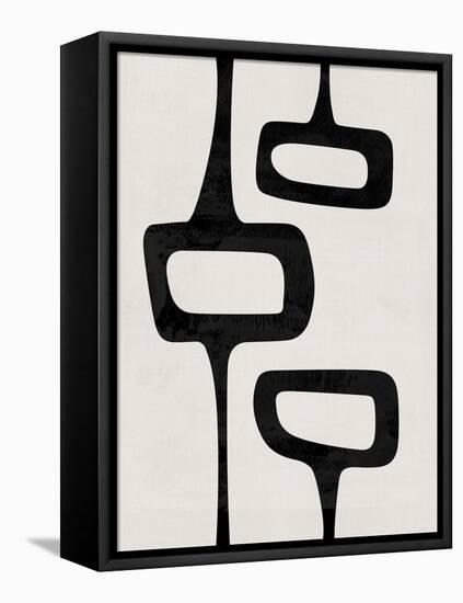 Mid Century Abstract Shapes V-Eline Isaksen-Framed Stretched Canvas