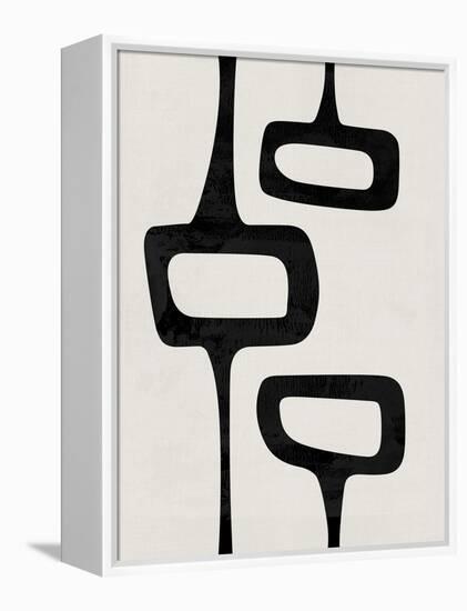 Mid Century Abstract Shapes V-Eline Isaksen-Framed Stretched Canvas