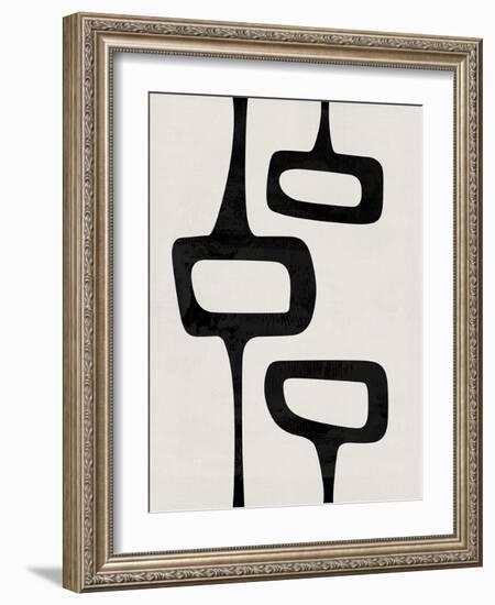 Mid Century Abstract Shapes V-Eline Isaksen-Framed Art Print