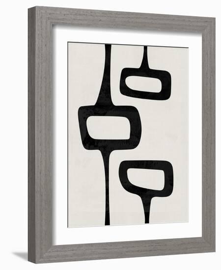 Mid Century Abstract Shapes V-Eline Isaksen-Framed Art Print