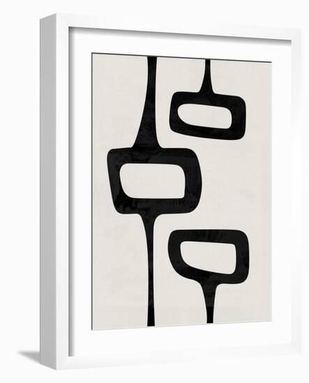 Mid Century Abstract Shapes V-Eline Isaksen-Framed Art Print
