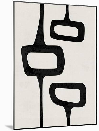 Mid Century Abstract Shapes V-Eline Isaksen-Mounted Art Print