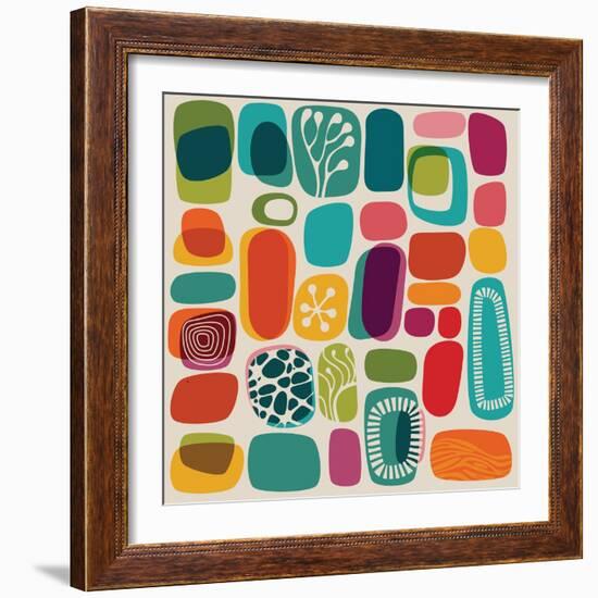 Mid-Century Abstract-Cyborgwitch-Framed Art Print