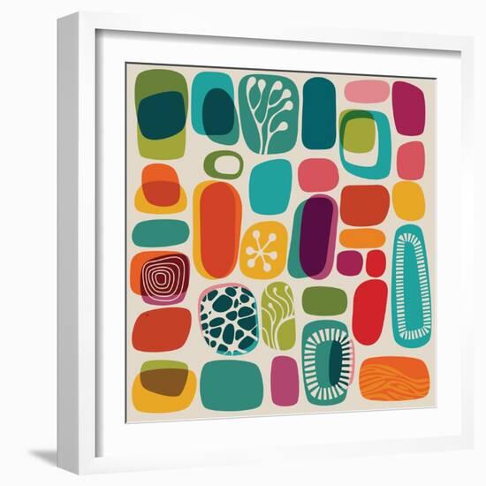 Mid-Century Abstract-Cyborgwitch-Framed Art Print