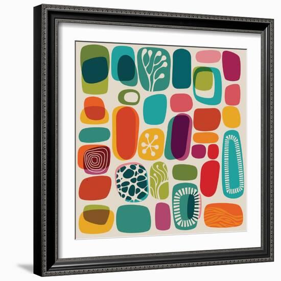 Mid-Century Abstract-Cyborgwitch-Framed Art Print