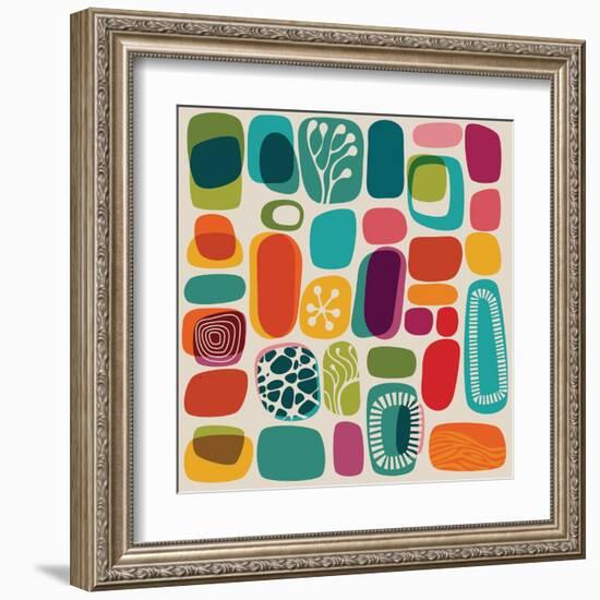 Mid-Century Abstract-Cyborgwitch-Framed Art Print