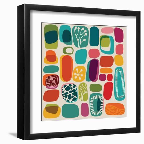 Mid-Century Abstract-Cyborgwitch-Framed Art Print