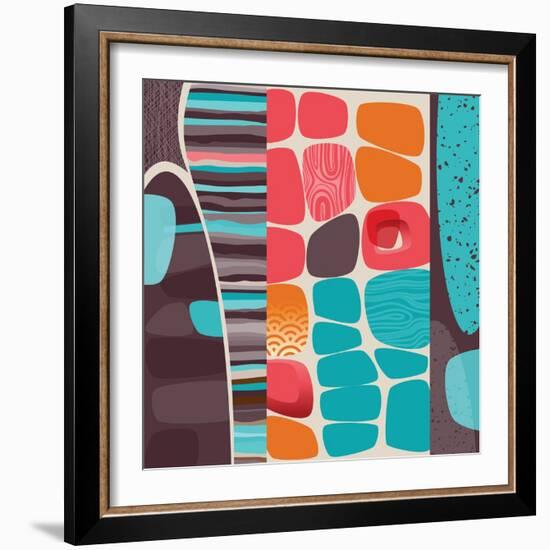 Mid-Century Abstract-Cyborgwitch-Framed Art Print