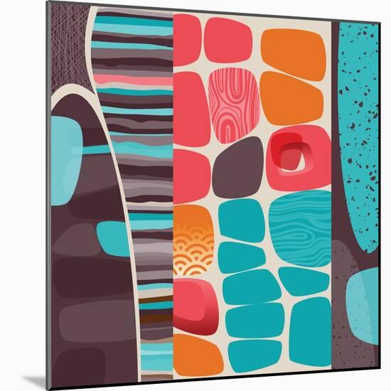 Mid-Century Abstract-Cyborgwitch-Mounted Art Print
