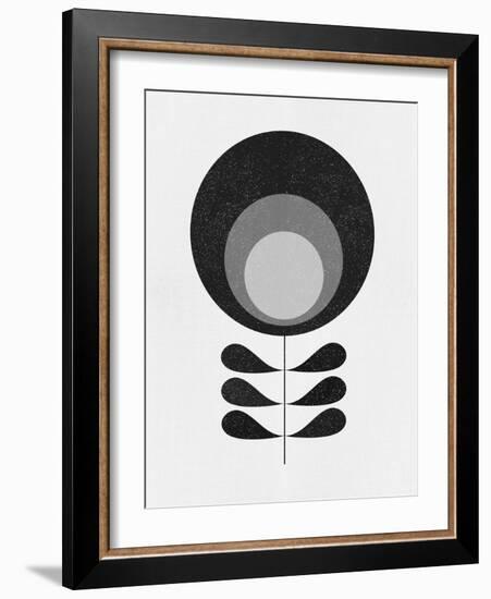 Mid Century Black Flower I-Eline Isaksen-Framed Art Print