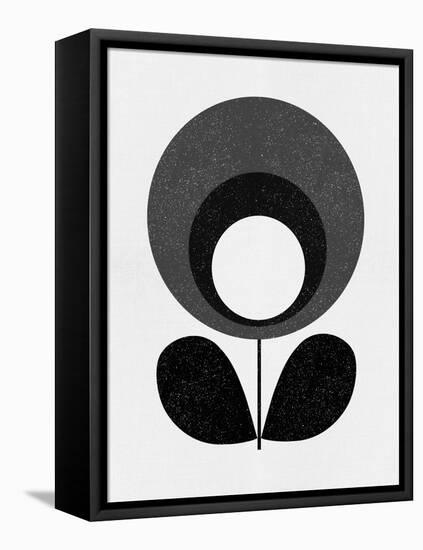 Mid Century Black Flower-Eline Isaksen-Framed Stretched Canvas
