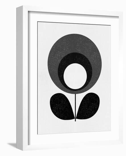 Mid Century Black Flower-Eline Isaksen-Framed Art Print