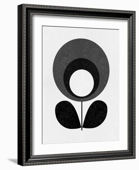 Mid Century Black Flower-Eline Isaksen-Framed Art Print