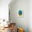 Mid Century Blue Circle and Half Moons-Eline Isaksen-Art Print displayed on a wall