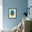 Mid Century Blue Circle and Half Moons-Eline Isaksen-Framed Art Print displayed on a wall