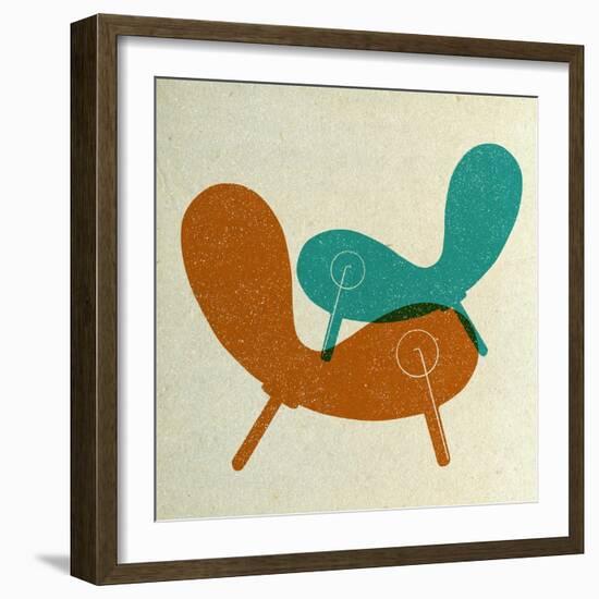 Mid Century Chair Collage II-Anita Nilsson-Framed Art Print