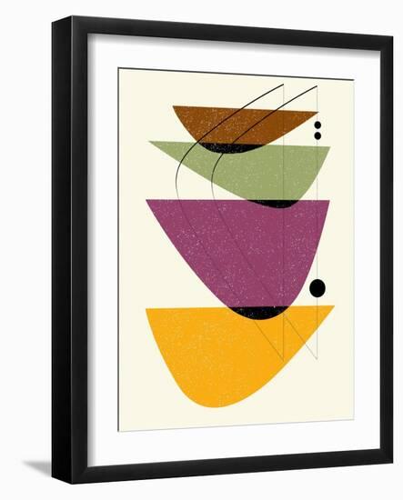 Mid Century Floating Bowls III-Eline Isaksen-Framed Art Print