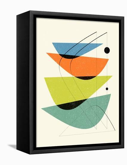 Mid Century Floating Bowls V-Eline Isaksen-Framed Stretched Canvas