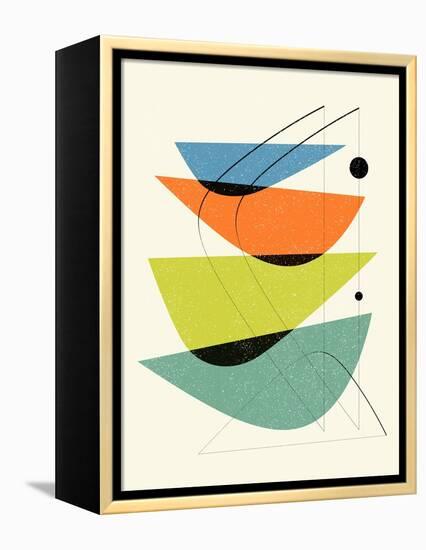 Mid Century Floating Bowls V-Eline Isaksen-Framed Stretched Canvas