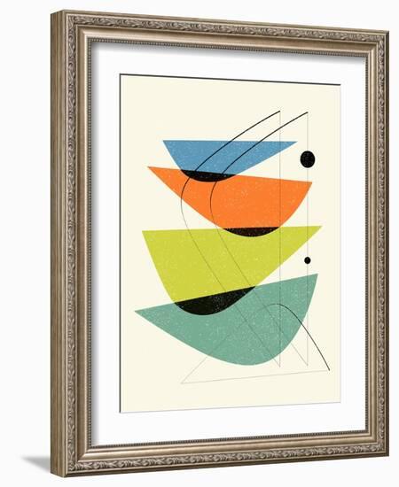 Mid Century Floating Bowls V-Eline Isaksen-Framed Art Print