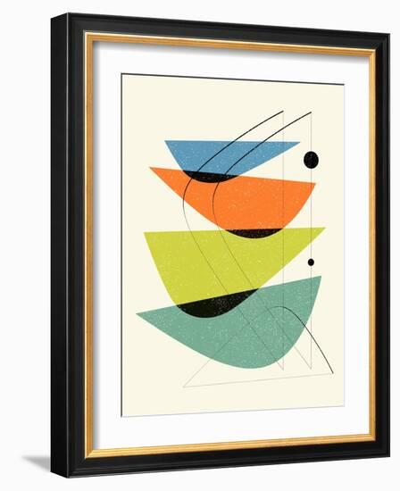 Mid Century Floating Bowls V-Eline Isaksen-Framed Art Print