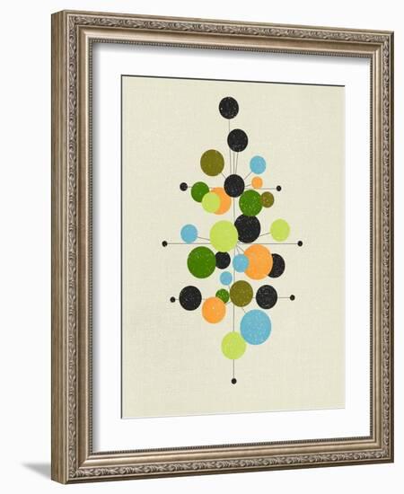 Mid Century Floating Circles-Eline Isaksen-Framed Art Print