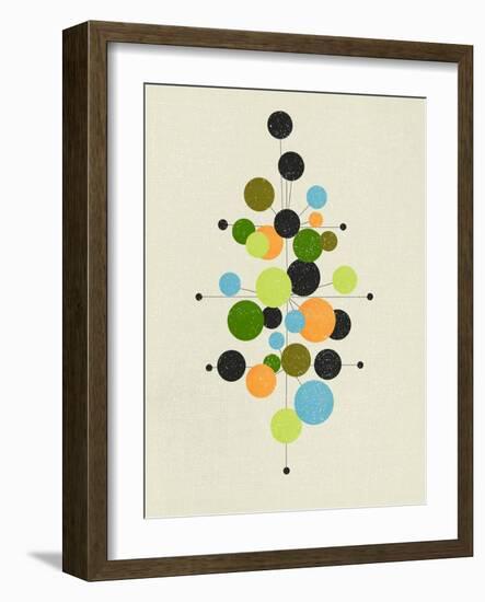 Mid Century Floating Circles-Eline Isaksen-Framed Art Print