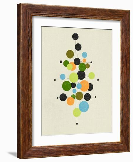 Mid Century Floating Circles-Eline Isaksen-Framed Art Print