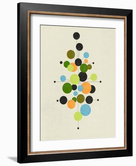 Mid Century Floating Circles-Eline Isaksen-Framed Art Print