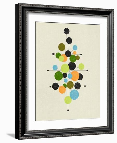 Mid Century Floating Circles-Eline Isaksen-Framed Art Print