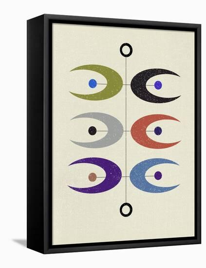 Mid Century Floating Opposites I-Eline Isaksen-Framed Stretched Canvas