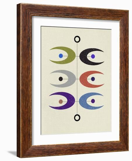 Mid Century Floating Opposites I-Eline Isaksen-Framed Art Print