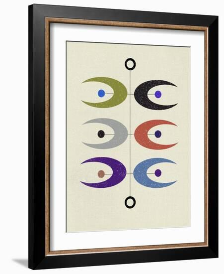 Mid Century Floating Opposites I-Eline Isaksen-Framed Art Print