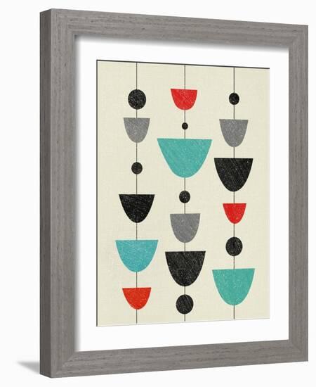 Mid Century Floating Ornament II-Eline Isaksen-Framed Art Print