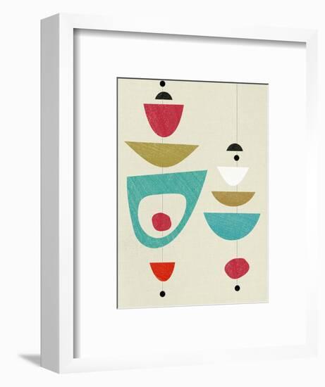 Mid Century Floating Ornament V-Eline Isaksen-Framed Art Print