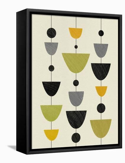 Mid Century Floating Ornament-Eline Isaksen-Framed Stretched Canvas